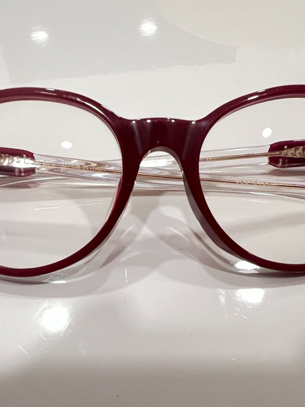 Like new Gucci Red/Clear Glasses